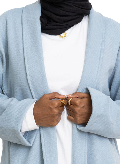 Baby Blue RD - Ribbed L - Feather Jacket - Khotwh